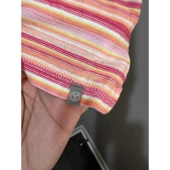 T by Talbots Twist Back TEE - TOULON Stripe Small - Picture 7 of 9